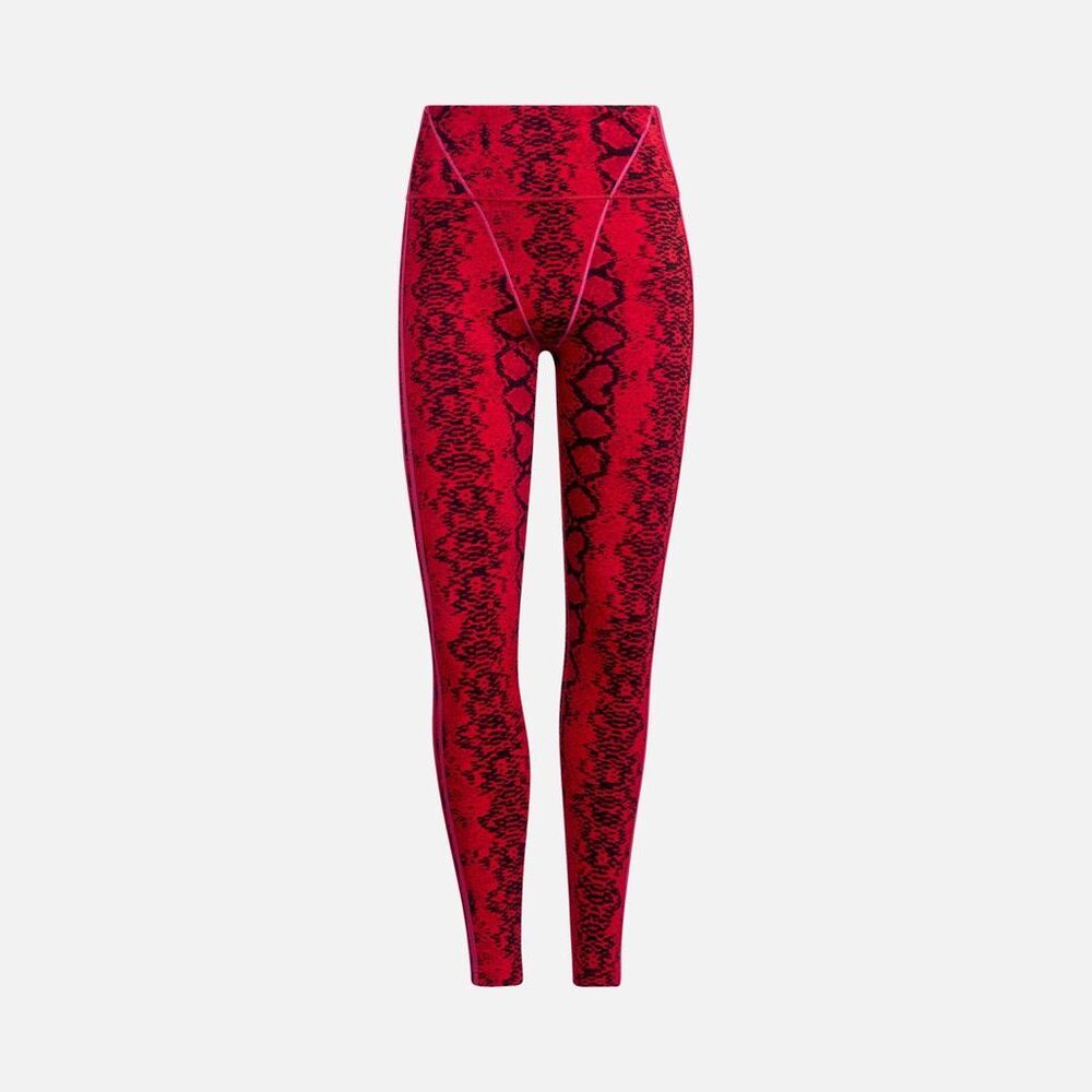 Ivy Park Adidas Red Snake-Print High-Waist Leggings